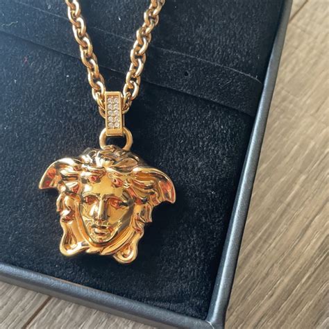 versace necklace medusa|versace small medusa head necklace.